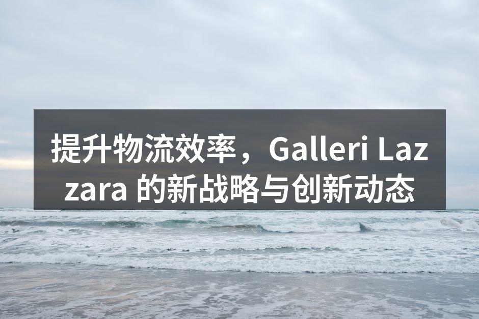 Galleri Lazzara 新推出的智慧物流系统
